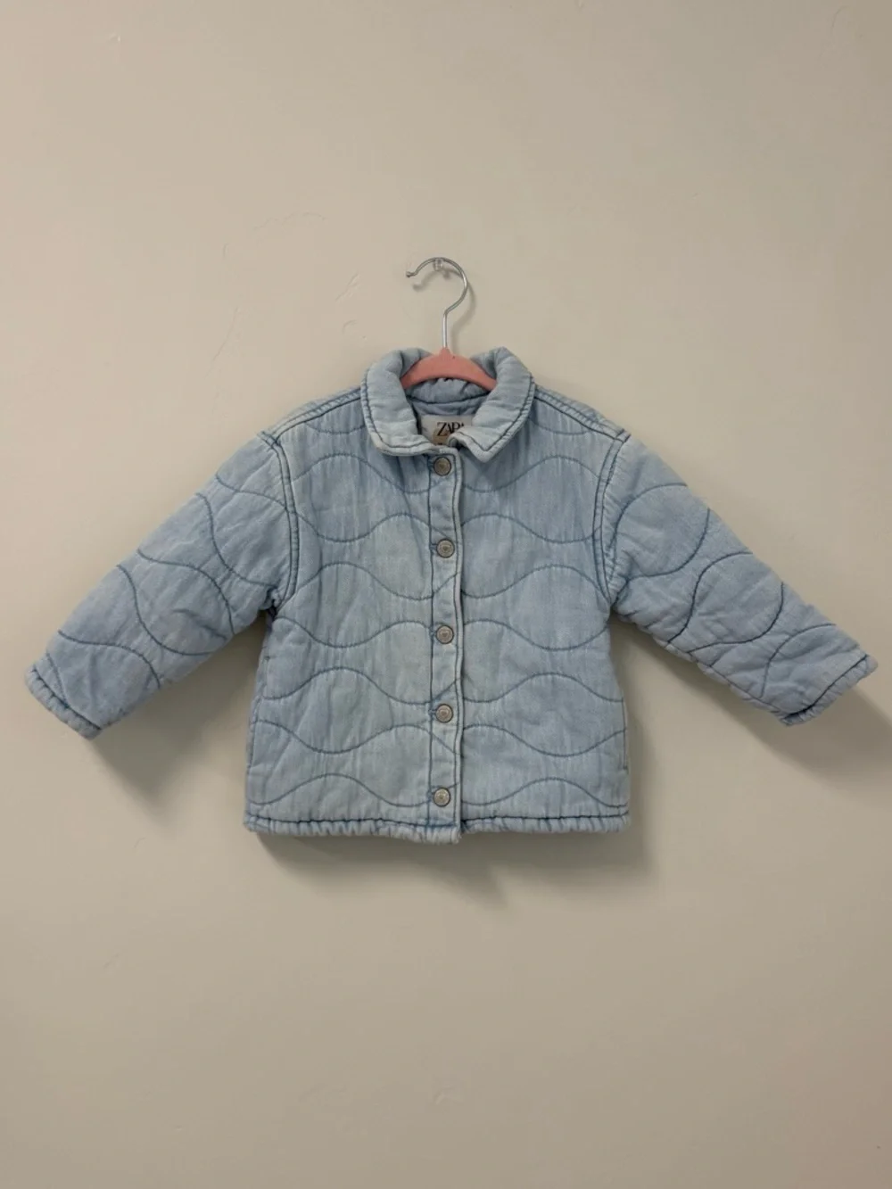 Zara Minnie Mouse Denim Sherpa Jacket
